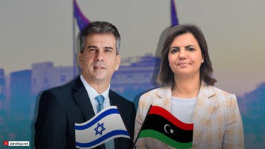 وزيرة خارجية ليبيا نجلاء المنقوض ونظيرها الإسرائيلي إيلي كوهين - خاص