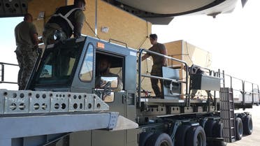 US Army and Air Force personnel load equipment for Red Sands 23.2, a counter-UAS exercise hosted by Saudi Arabia. (US Army Central)