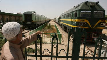 A man looks at coaches inside the newly-renovated train station in Baghdad July 15, 2006. (File photo: Reuters)