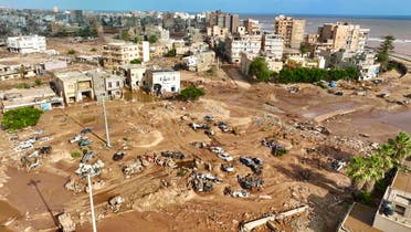 A general view of the Libyan city of Derna is seen on September 12, 2023. (AP)