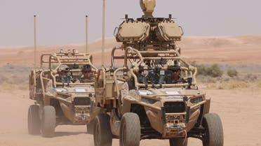 US Marines employ the Light Marine Air Defense Integrated System (LMADIS) during Red Sands 23.2 at Shamal-2 Range in northeastern Saudi Arabia on Sept. 10, 2023. (US Army)