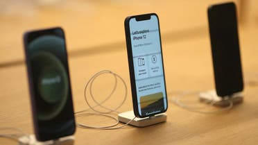 iPhone 12 phones are seen at the new Apple Store on Broadway in downtown Los Angeles, California, US, June 24, 2021. (File photo: Reuters)