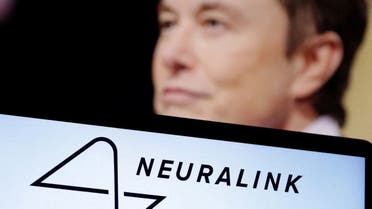 Neuralink logo and Elon Musk photo are seen in this illustration taken, December 19, 2022. (File photo Reuters)