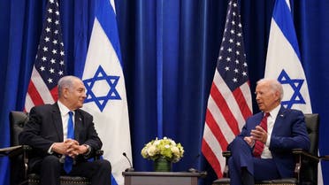 U.S. President Joe Biden holds a bilateral meeting with Israeli Prime Minister Benjamin Netanyahu on the sidelines of the 78th U.N. General Assembly in New York City, U.S., September 20, 2023. (Reuters)
