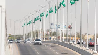 سعودی عرب کے قومی دن کے موقع پر مملکت میں کلمے والے سبز پرچموں کی بہار
