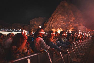 Visitors at the Azimuth music festival in AlUla, Saudi Arabia on September 23, 2023. (Supplied)