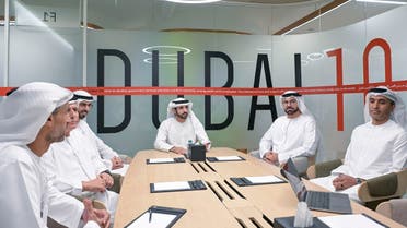 Sheikh Hamdan bin Mohammed bin Rashid Al Maktoum, Crown Prince of Dubai, Chairman of the Board of Trustees of the Dubai Future Foundation, at the meeting to finalize projects in the third cycle of the “Dubai 10X” initiative. (Courtesy: WAM)