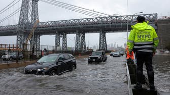 NYC streets flooded, underground train snarled by downpour