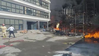 آتش‌سوزی مهیب در کارخانه موتورسیکلت‌سازی شهرک صنعتی بناب
