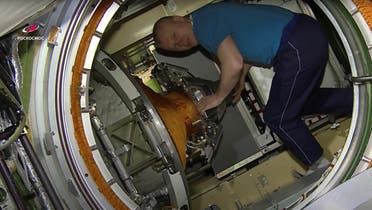 File photo of International Space Station (ISS) crew member, Roscosmos cosmonaut Oleg Novitskiy, is seen inside the Nauka (Science) Multipurpose Laboratory Module in this still image taken from video. (Reuters)