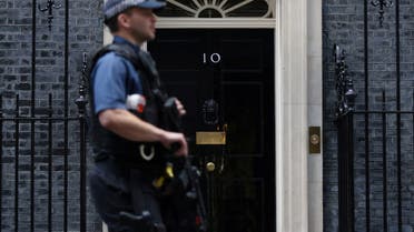 An armed police officer walks past the British Prime Minister’s official residence, 10 Downing Street, in central London, Britain, September 25, 2023. REUTERS/Hollie Adams