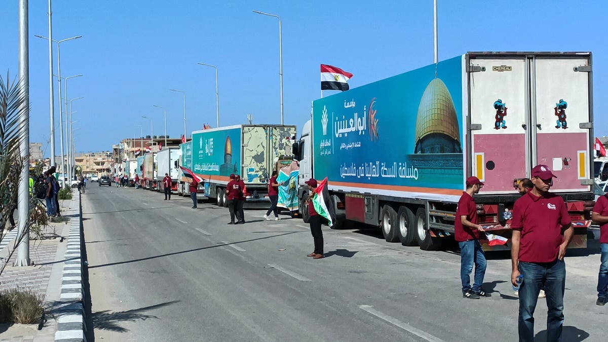 Gaza aid stuck as Egypt says Israel not cooperating | Al Arabiya English