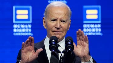 U.S. President Joe Biden speaks at a dinner hosted by the Human Rights Campaign at the Washington Convention Center in Washington, U.S., October 14, 2023. (File photo: Reuters)