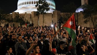اردن میں اسرائیل کے خلاف اور فلسطینیوں کے حق میں احتجاجی مظاہرہ 