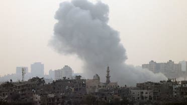 Smoke is rising after an Israeli strike on Gaza seen from a viewpoint in Southern Israel October 24, 2023. (Reuters)