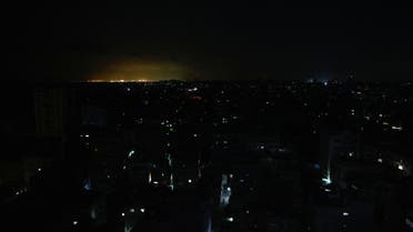 A view of Gaza amid widespread blackouts after the main power plant ran out of fuel and shut down, during Israeli-Palestinian conflict in Gaza City, October 11, 2023. REUTERS/Mohammed Salem