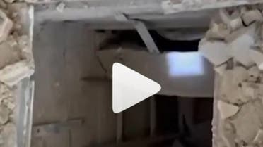 سرنگ تباہ کرنے کی ویڈیو سے لی گئی تصویر