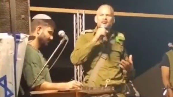 The video lights a fire.  An Israeli officer chants: “Gaza, Lebanon and the whole country are ours.”