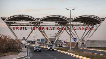 A picture taken on December 24, 2019, shows a view of the entrance of Erbil International Airport, in the capital of the northern Iraqi Kurdish autonomous region Arbil. (Photo by Safin HAMID / AFP)