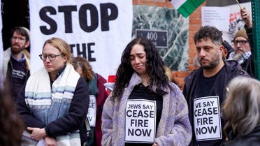 Members of the Jewish Voice for Peace group and allies rally in support of a ceasefire in the ongoing conflict between Israel and the Palestinian group Hamas, during a protest in Detroit, Michigan, U.S., November 7, 2023. (Reuters)