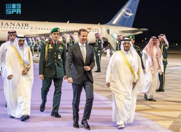 Syria's President Bashar Al-Assad arrives to attend Organisation of Islamic Cooperation (OIC) summit in Riyadh, Saudi Arabia, November 10, 2023. (Reuters)
