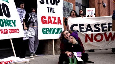 Members of the Jewish Voice for Peace group and allies rally in support of a ceasefire in the ongoing conflict between Israel and the Palestinian group Hamas, during a protest in Detroit, Michigan, U.S., November 7, 2023. REUTERS/Dieu-Nalio Chery