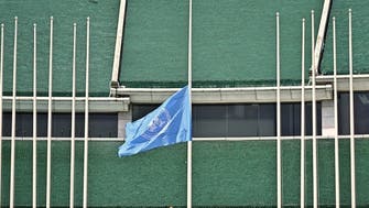 UN lowers flags, holds minute of silence for 101 staff members killed in Gaza