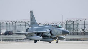 Pakistan's JF-17 aircraft at Dubai Airshow 2023 in Dubai, UAE on November 13, 2023. (Pakistan Air Force)