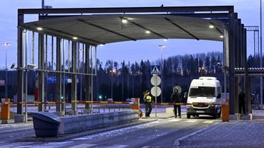 A car is seen at the border between Russia and Finland at the Nuijamaa border checkpoint in Lappeenranta, Finland on November 15, 2023. An increasing number of citizens from third countries have arrived via Russia to Finnish border-crossing points without proper documentation this autumn. Finland has no longer allowed people to enter via southeastern border crossings on bicycles, only in motor vehicles. Lehtikuva/Vesa Moilanen via REUTERS ATTENTION EDITORS - THIS IMAGE WAS PROVIDED BY A THIRD PARTY. NO THIRD PARTY SALES. NOT FOR USE BY REUTERS THIRD PARTY DISTRIBUTORS. FINLAND OUT. NO COMMERCIAL OR EDITORIAL SALES IN FINLAND.