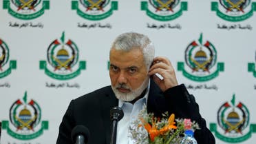 Hamas Chief Ismail Haniyeh attends a meeting with members of international media at his office in Gaza City June 20, 2019. (File photo: Reuters)