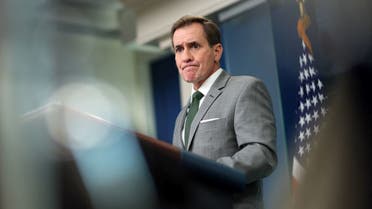 White House National Security Council Strategic Communications Coordinator John Kirby responds to questions about the war between Israel and Palestinian group Hamas during a press briefing at the White House in Washington, US, November 8, 2023. (Reuters)