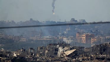 غزہ میں اسرائیلی بمباری 45 دن سے جاری،  تباہی کا ایک منظر