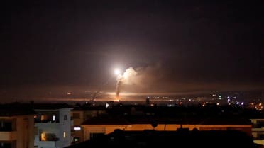 دمشق پر اسرائیلی بمباری کا ایک منظر