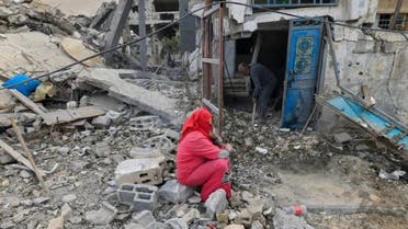 غزہ کی پٹی میں تباہی کا ایک منظر