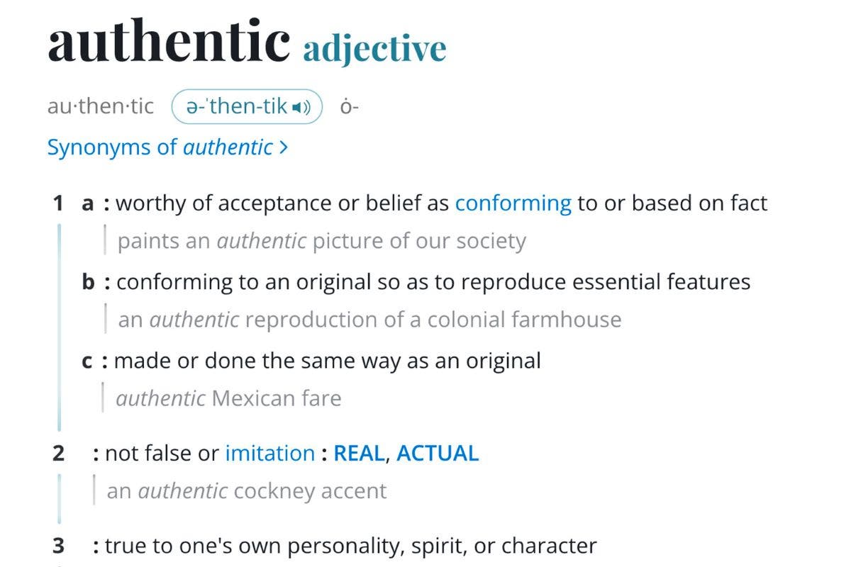 Merriam Webster reveals Authentic as word of the year