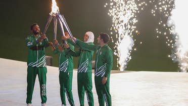 The opening ceremony of the second Saudi Games featured a variety of performances, a ceremonial torch lighting, fireworks and light shows. (AN photos by Saad Alanzi)