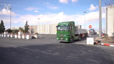 Humanitarian aid trucks leave for Gaza, during a temporary truce between the Palestinian militant group Hamas and Israel, from Nitzana crossing, Israel November 28, 2023. (Reuters)
