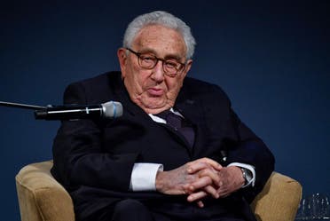 Former US Secretary of State Henry Kissinger attends the awarding ceremony where German Chancellor Angela Merkel received the “Henry A Kissinger prize” at the American Academy in Berlin on January 21, 2020 (AFP)