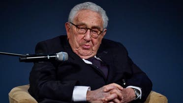 Former US Secretary of State Henry Kissinger attends the awarding ceremony where German Chancellor Angela Merkel received the “Henry A Kissinger prize” at the American Academy in Berlin on January 21, 2020 (AFP)