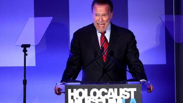 Arnold Schwarzenegger speaks as he attends the Holocaust Museum LA 15th Annual Gala in Beverly Hills, California, U.S., November 6, 2023. (Reuters)