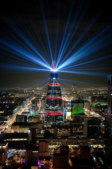 Light show by Christopher Bauder in Riyadh, Saudi Arabia. (Supplied)