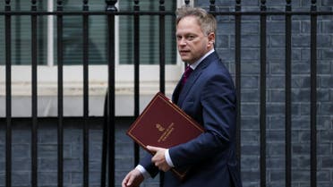 British Minister of Defence Grant Shapps arrives at Downing Street ahead of a Cabinet meeting in London, Britain, December 5, 2023. (Reuters)