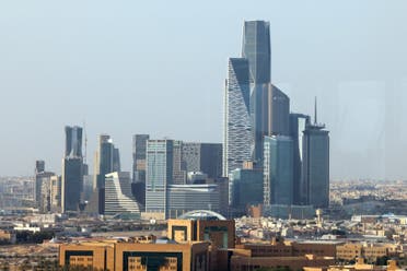 This picture taken on August 1, 2023 shows a view of the King Abdullah Financial Centre in Riyadh. (AFP)