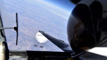 A U.S. Air Force U-2 pilot looks down at the suspected Chinese surveillance balloon as it hovers over the central continental United States on February 3, 2023 before later being shot down by the Air Force off the coast of South Carolina, in this photo released by the U.S. Air Force through the Defense Department on February 22, 2023. (Reuters)