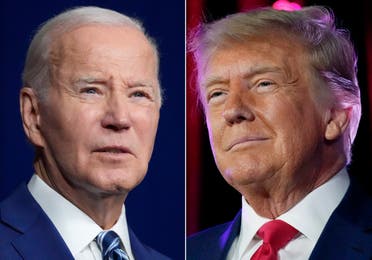 In this combination of photos, President Joe Biden speaks on Aug. 10, 2023, in Salt Lake City, left, and former President Donald Trump speaks on June 13, 2023, in Bedminster, N.J. (AP Photo)