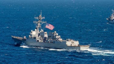 A US Navy guided-missile destroyer USS Jason Dunham (DDG 109) conducts maneuvering-operation exercises during a 60 nations International Maritime Exercise/Cutlass Express 2022 (IMX/CE-2022), in Red Sea, in this photo taken on February 7, 2022. (File photo: Reuters)