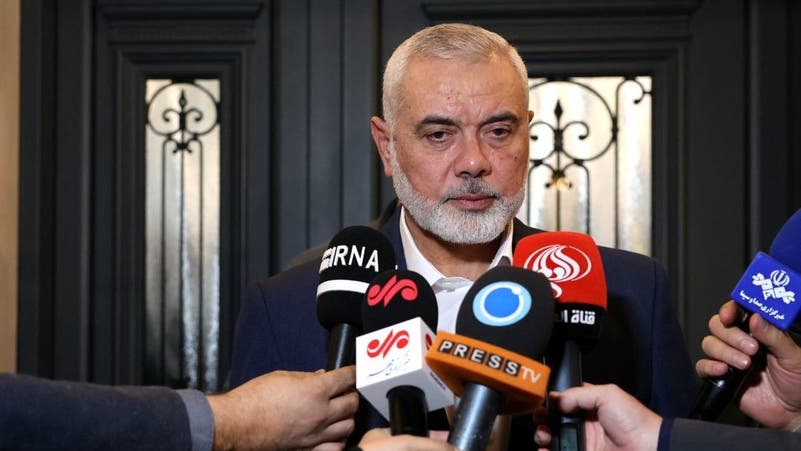 Hamas leader talks to the press