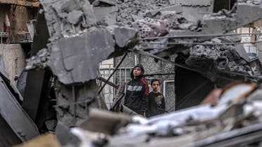 غزہ میں تباہی کے مناظر  1