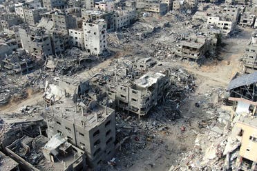 مشاهد من الدمار في غزة جراء القصف الإسرائيلي- فرانس برس