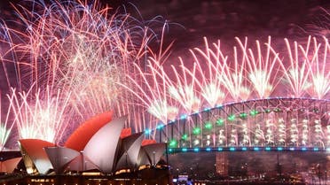 Fireworks are seen over the Sydney Opera House and Harbour Bridge during New Year's Eve celebrations in Sydney, Australia January 1, 2024. (Reuters)